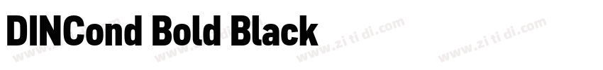 DINCond Bold Black字体转换